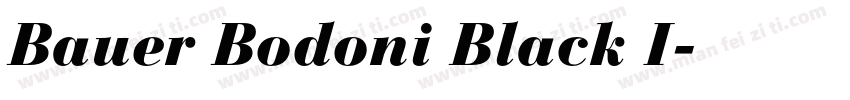 Bauer Bodoni Black I字体转换